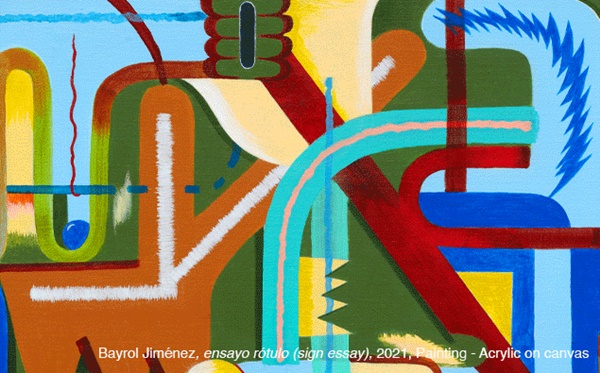 Bayrol Jimenez, ensayo rotulo (sign essay), 2021, Painting - Acrylic