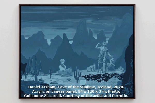 click to enlarge- double click to reduce Daniel Arsham, Cave of the Sublime, Iceland, 2020.
Acrylic on canvas panel. 84 x 120 x 3 in. Photo:
Guillaume Ziccarelli. Courtesy of the artist and Perrotin.