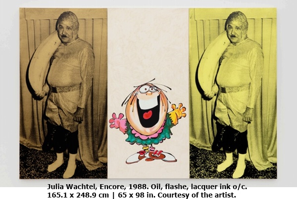 Julia Wachtel, Encore, 1988. Oil, flashe, lacquer ink o/c. 165.1 x 248.9 cm | 65 x 98 in. Courtesy of the artist.