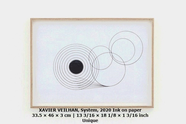 click to enlarge- double click to reduce XAVIER VEILHAN
System, 2020
Ink on paper
33.5 × 46 × 3 cm | 13 3/16 × 18 1/8 × 1 3/16 inch
Unique