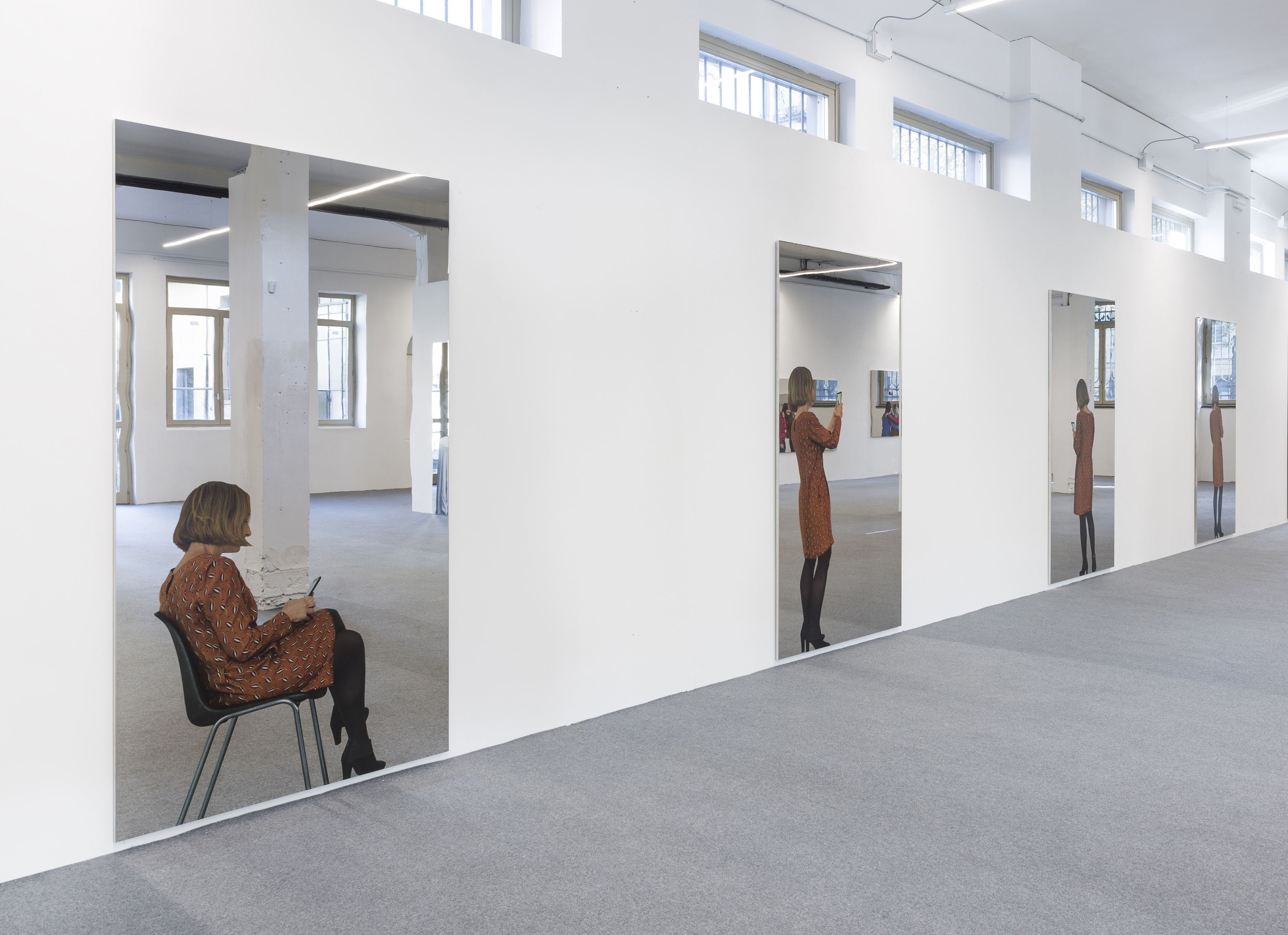 Meghan Hildebrand, How Will We Get There?
36 x 36 inches Acrylic and glitter on canvas