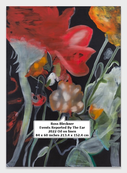 click to enlarge- double click to reduce Ross Bleckner
Events Reported By The Ear
2022
Oil on linen
84 x 60 inches
213.4 x 152.4 cm