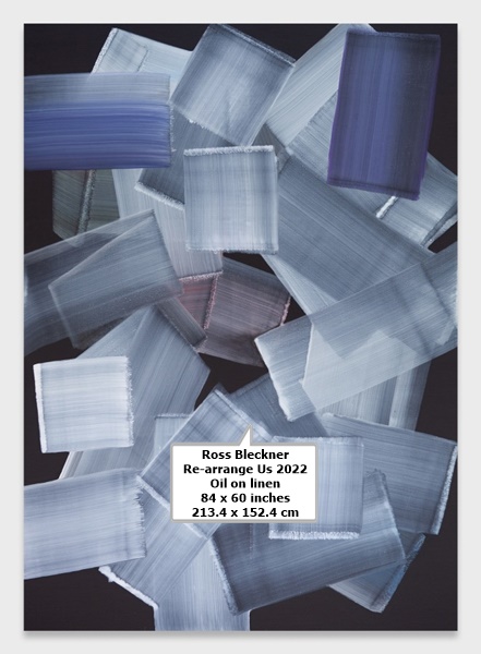 click to enlarge- double click to reduce Ross Bleckner
Re-arrange Us
2022
Oil on linen
84 x 60 inches
213.4 x 152.4 cm
