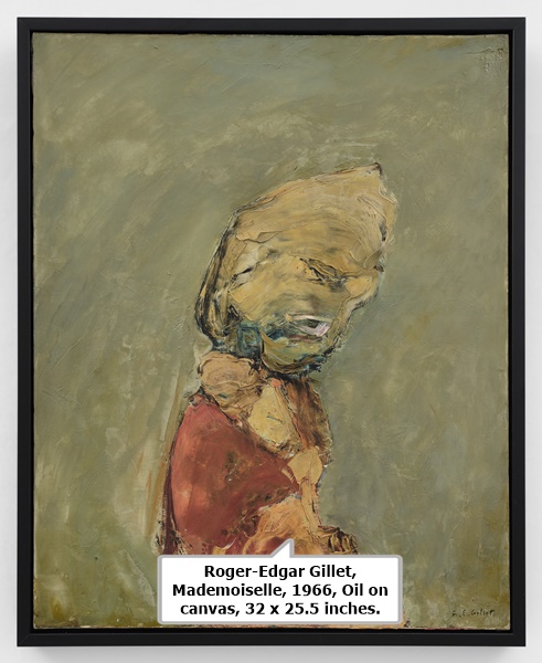 click to enlarge- double click to reduce Roger-Edgar Gillet, Mademoiselle, 1966, Oil on canvas, 32 x 25.5 inches.