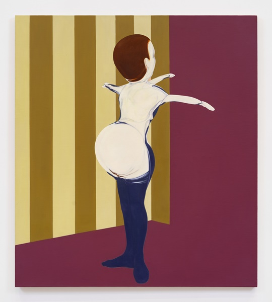 click to enlarge- double click to reduce Nicola Tyson, Self Portrait: Early 70s, 1995, Oil on linen, 60 x 50 inches, 152.4 x 127 cm.