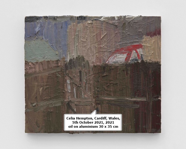 Celia Hempton

Cardiff, Wales, 5th October 2021, 2021

oil on aluminium

30 x 35 cm