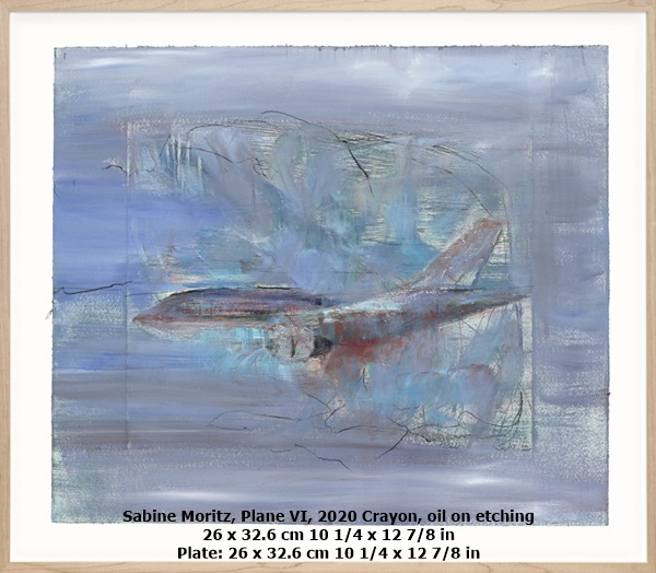 click to enlarge- double click to reduce Sabine Moritz, Plane VI, 2020 Crayon, oil on etching
26 x 32.6 cm 10 1/4 x 12 7/8 in
Plate: 26 x 32.6 cm 10 1/4 x 12 7/8 in