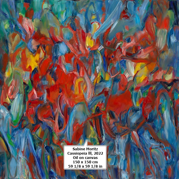 Sabine Moritz
Cassiopeia lll, 2022
Oil on canvas
150 x 150 cm
59 1/8 x 59 1/8 in