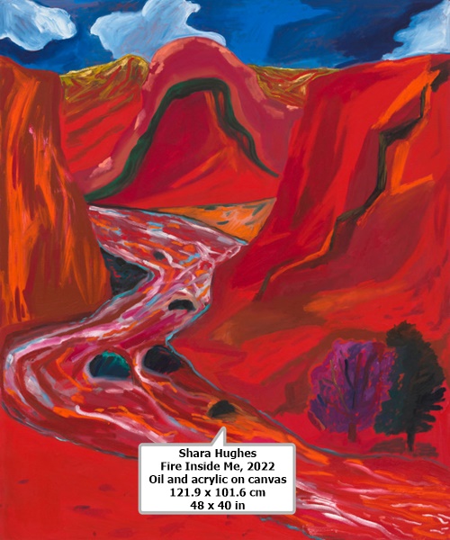 Shara Hughes
Fire Inside Me, 2022
Oil and acrylic on canvas
121.9 x 101.6 cm
48 x 40 in