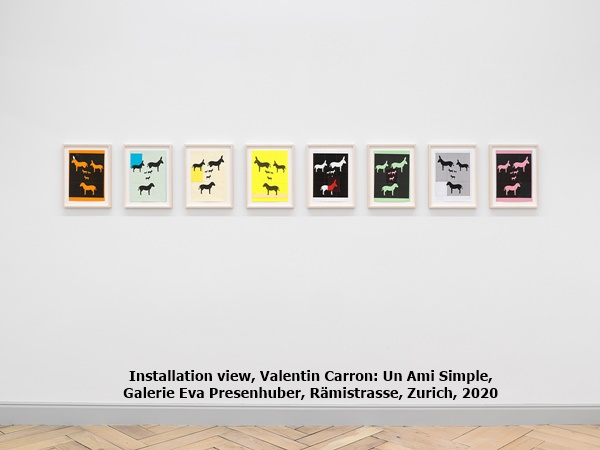 click to enlarge- double click to reduce Installation view, Valentin Carron: Un Ami Simple, Galerie Eva Presenhuber, Rämistrasse, Zurich, 2020