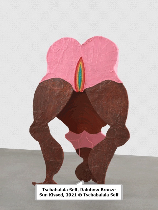 click to enlarge- double click to reduce Tschabalala Self, Rainbow Bronze Sun Kissed, 2021 © Tschabalala Self