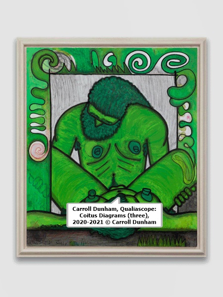 Carroll Dunham, Qualiascope: Coitus Diagrams (three), 2020-2021 © Carroll Dunham