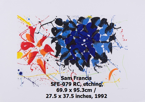 Sam Francis
 
SFE-079 RC, etching, 69.9 x 95.3cm / 27.5 x 37.5 inches, 1992