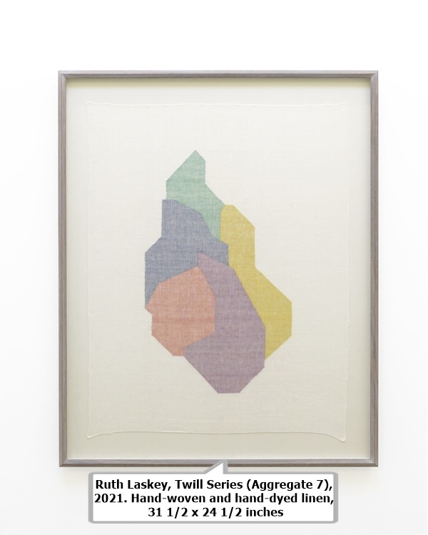 click to enlarge- double click to reduce Ruth Laskey, Twill Series (Aggregate 7), 2021. Hand-woven and hand-dyed linen, 31 1/2 x 24 1/2 inches