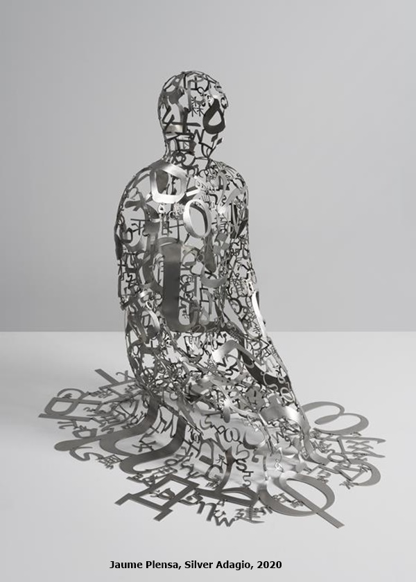 click to enlarge- double click to reduce Jaume Plensa, Silver Adagio, 2020