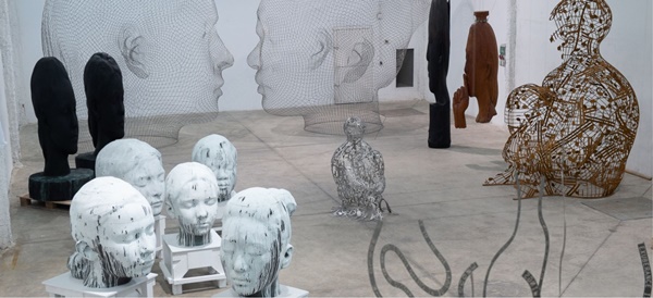 click to enlarge- double click to reduce Jaume Plensa, Nocturne VII (detail), 2020