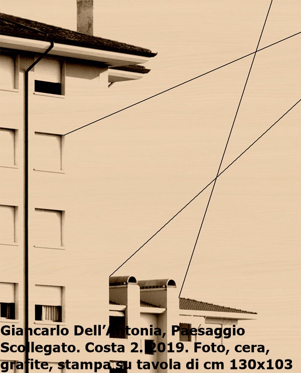 GDA_Paesaggio Scollegato Costa 2_2019 foto_cera_grafite_stampa su tavola cm 130x103