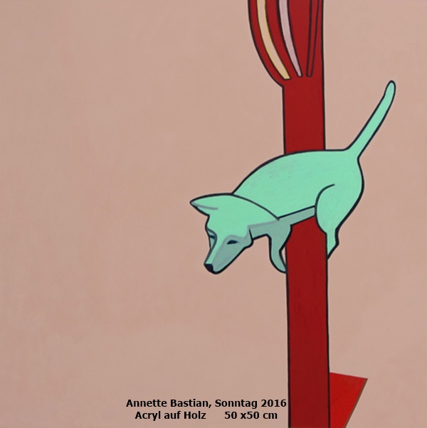 click to enlarge- double click to reduce Annette Bastian, Sonntag 2016
Acryl auf Holz 50 x50 cm