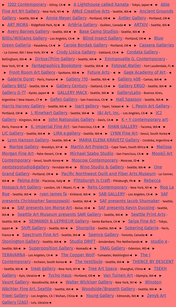 SEATTLE ART FAIR 2026, USA - July 23 > 26, 2026 @seattleartfair