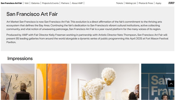 click to enlarge- double click to reduce 88 galleries at San Francisco Art Fair 2025 , U.S.A. - April 17 > 20, 2025 @artmrkt