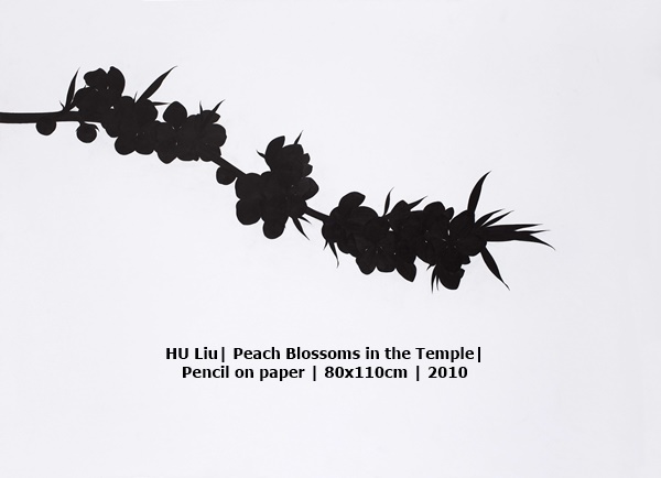 click to enlarge- double click to reduce HU Liu| Peach Blossoms in the Temple| Pencil on paper | 80x110cm | 2010
