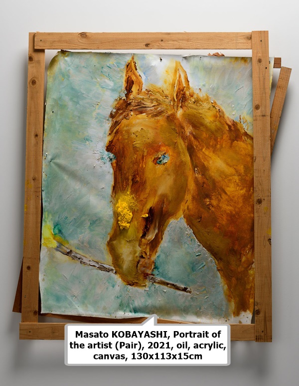 Masato KOBAYASHI, Portrait of the artist (Pair), 2021, oil, acrylic, canvas, 130x113x15cm