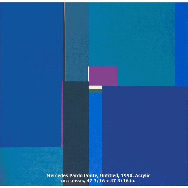 click to enlarge- double click to reduce Mercedes Pardo Ponte, Untitled, 1990. Acrylic on canvas, 47 3/16 x 47 3/16 in.