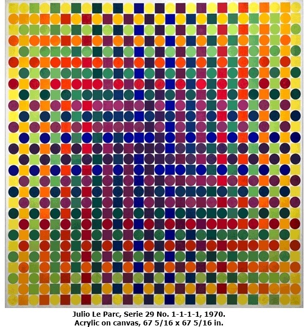 click to enlarge- double click to reduce Julio Le Parc, Serie 29 No. 1-1-1-1, 1970. Acrylic on canvas, 67 5/16 x 67 5/16 in.