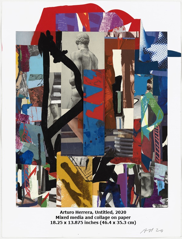 click to enlarge- double click to reduce Arturo Herrera
Untitled, 2020
Mixed media and collage on paper
18.25 x 13.875 inches (46.4 x 35.3 cm)