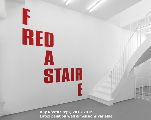 click to enlarge- double click to reduce Kay Rosen
Steps, 2013-2016
Latex paint on wall
dimensions variable