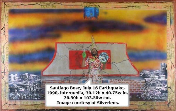 click to enlarge- double click to reduce Santiago Bose, July 16 Earthquake, 1990, intermedia, 30.12h x 40.75w in, 76.50h x 103.50w cm. Image courtesy of Silverlens.