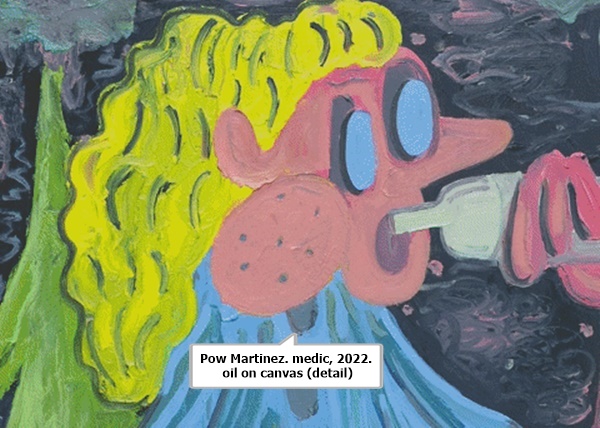 click to enlarge- double click to reduce Pow Martinez. medic, 2022. oil on canvas (detail)