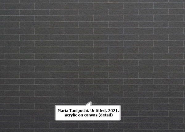 click to enlarge- double click to reduce Maria Taniguchi. Untitled, 2021. acrylic on canvas (detail)