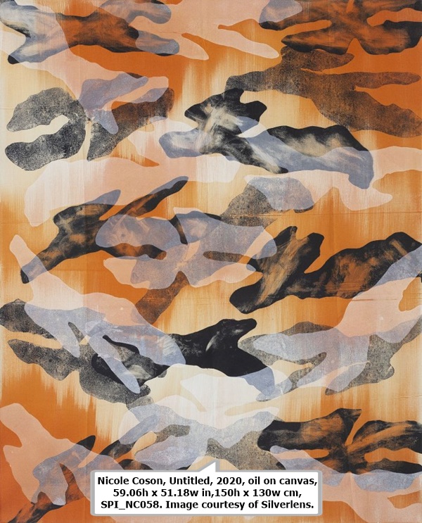 click to enlarge- double click to reduce Nicole Coson, Untitled, 2020, oil on canvas, 59.06h x 51.18w in,150h x 130w cm, SPI_NC058. Image courtesy of Silverlens.