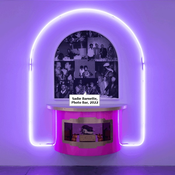 Sadie Barnette, Photo Bar, 2022.