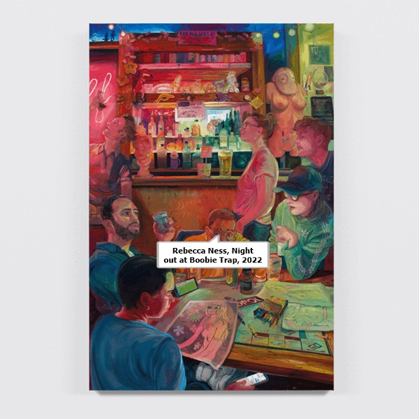 Rebecca Ness, Night out at Boobie Trap, 2022