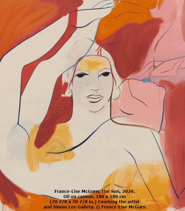 France-Lise McGurn, The Sun, 2020. Oil on canvas, 180 x 180 cm (70 7/8 x 70 7/8 in.) Courtesy the artist and Simon Lee Gallery. © France-Lise McGurn