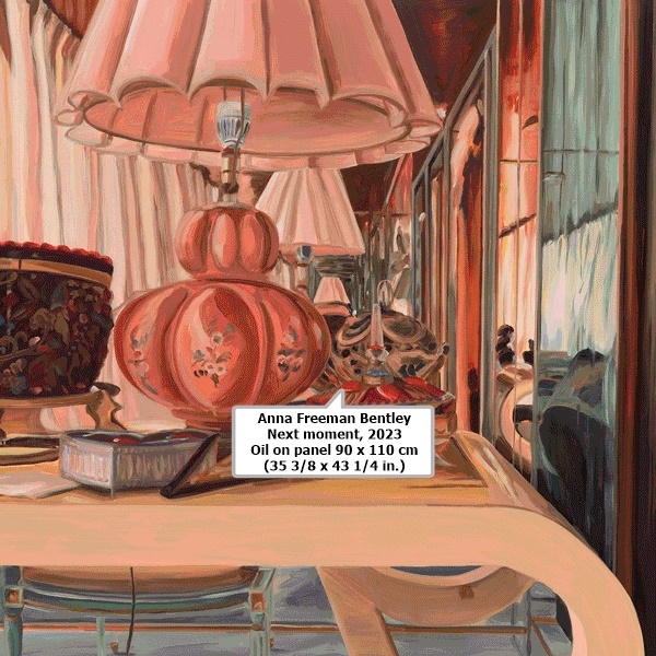 Anna Freeman Bentley
Next moment, 2023
Oil on panel
90 x 110 cm (35 3/8 x 43 1/4 in.)