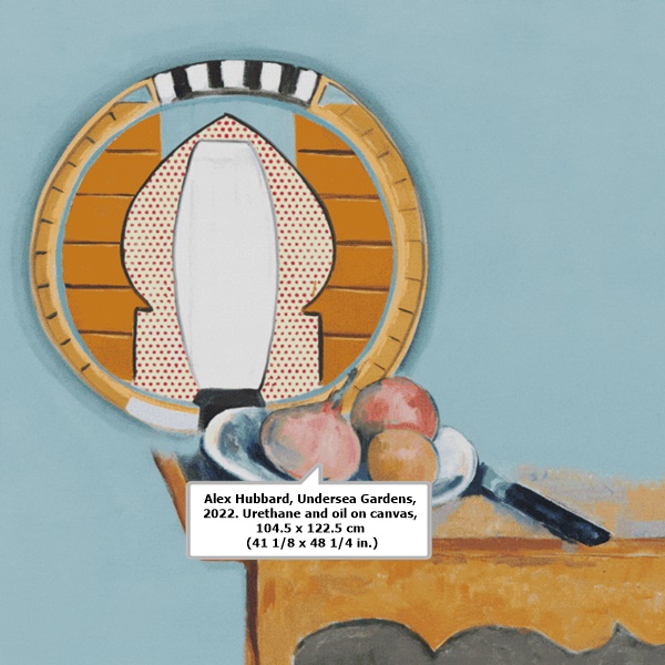 Alex Hubbard, Undersea Gardens, 2022. Urethane and oil on canvas, 104.5 x 122.5 cm (41 1/8 x 48 1/4 in.). Courtesy of the artist and Simon Lee Gallery