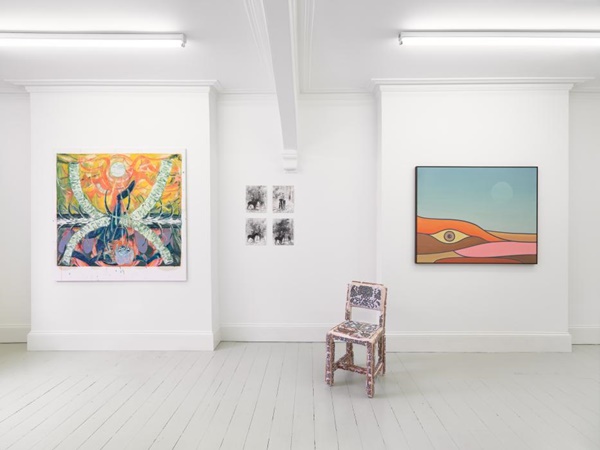 click to enlarge- double click to reduce Installation views 'New Raw Green', Sim Smith, London, July 2020
