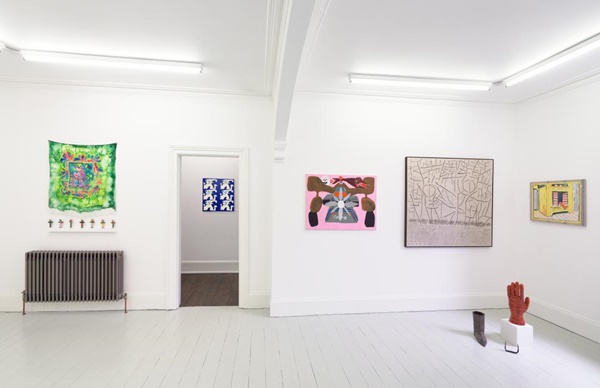 click to enlarge- double click to reduce Installation views 'New Raw Green', Sim Smith, London, July 2020