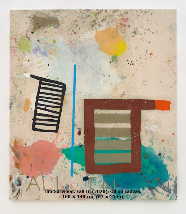 Tim Garwood, Fall In (2020), Oil on canvas, 160 × 140 cm  (63 × 55 in)