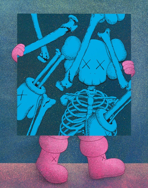 click to enlarge- double click to reduce KAWS, THE ARCHITECT, 2024, acrylic on canvas, 82 x 65 inches (208.3 x 165.1 cm). © KAWS.
