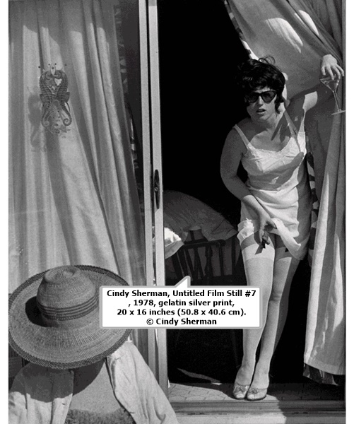 Cindy Sherman, Untitled Film Still #7, 1978, gelatin silver print, 20 x 16 inches (50.8 x 40.6 cm). © Cindy Sherman