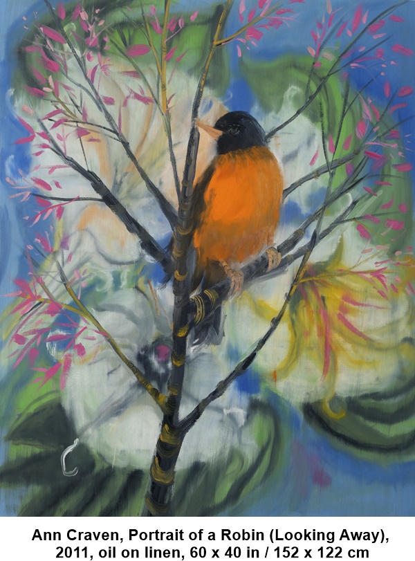 Ann Craven, Portrait of a Robin (Looking Away), 2011, 2011, oil on linen, 60 x 40 in / 152 x 122 cm