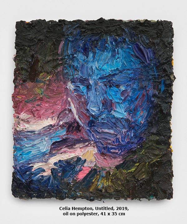 Celia Hempton, Untitled, 2019, oil on polyester, 41 x 35 cm