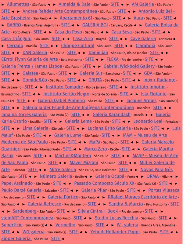 click to enlarge- double click to reduce Rotas Brasileiras 2026, São Paulo, BRAZIL - August 26 > 30 , 2026 @sp_arte