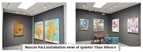 click to enlarge- double click to reduce Nunzio Paci,installation view of Quieter Than Silence