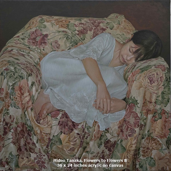 click to enlarge- double click to reduce Hideo Tanaka, Flowers to Flowers B
36 x 24 inches
acrylic on canvas