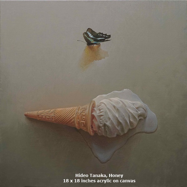 click to enlarge- double click to reduce Hideo Tanaka, Honey
18 x 18 inches
acrylic on canvas